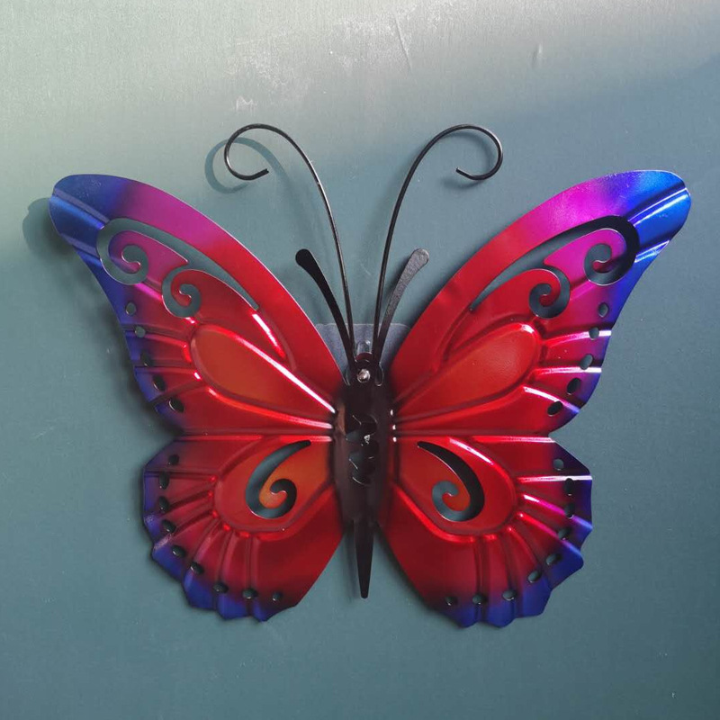 Metal Butterfly  Red Purple