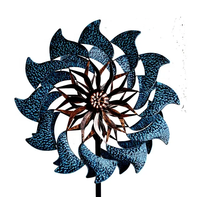 Hot Selling Lotus Wind Spinner Outdoor Garden Ornamental Large Windmill