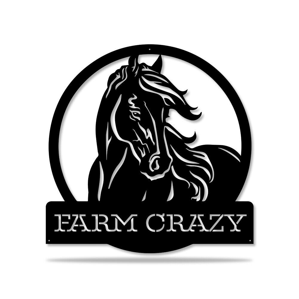 Personalized Metal Horse Ranch Stable Barn Farmhouse Name Signs