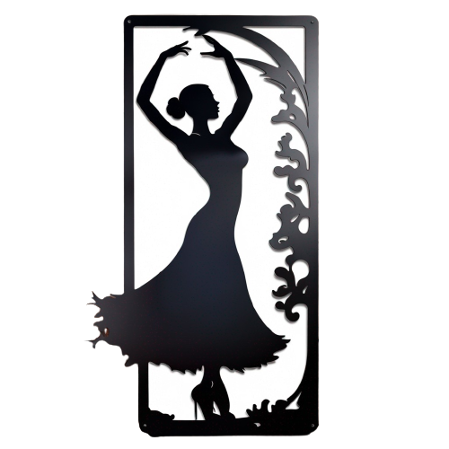 Silhouette of Dancing Beauty on Metal Wall Art Signs