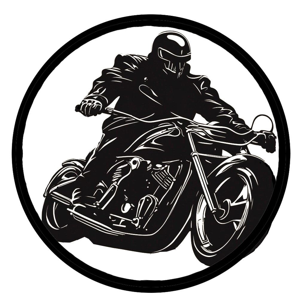 Motorcycle Rider Metal Art Wall Plane Sign