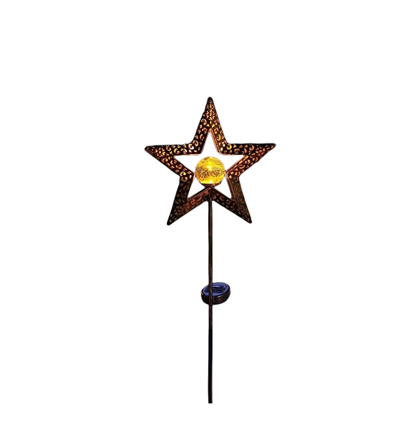 TAKE ME Star Solar Lights  Outdoor, Waterproof Metal  Stakes for Walkway,Yard,Lawn,Patio Mother's Day Gifts