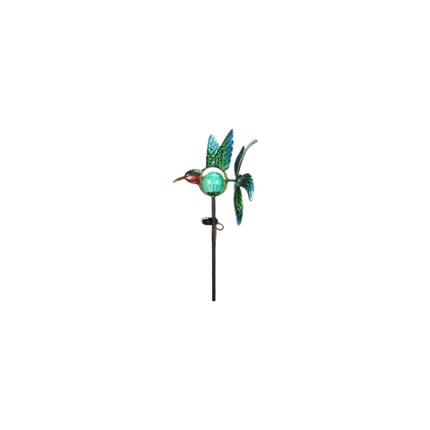 Solar Hummingbird Metal Kinetic  Stake Lights Wind Spinner