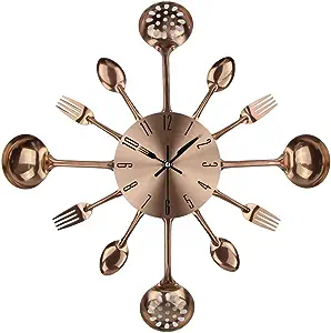 Great Home Large Kitchen Wall Clock with Spoons and Forks