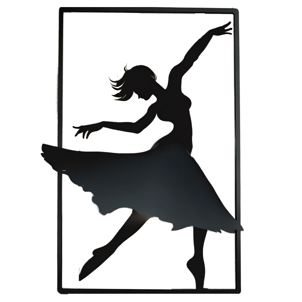 Silhouette of Dancing Beauty on Metal Wall Art Signs