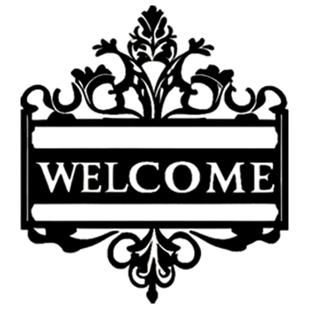 metal wall art flat welcome sign